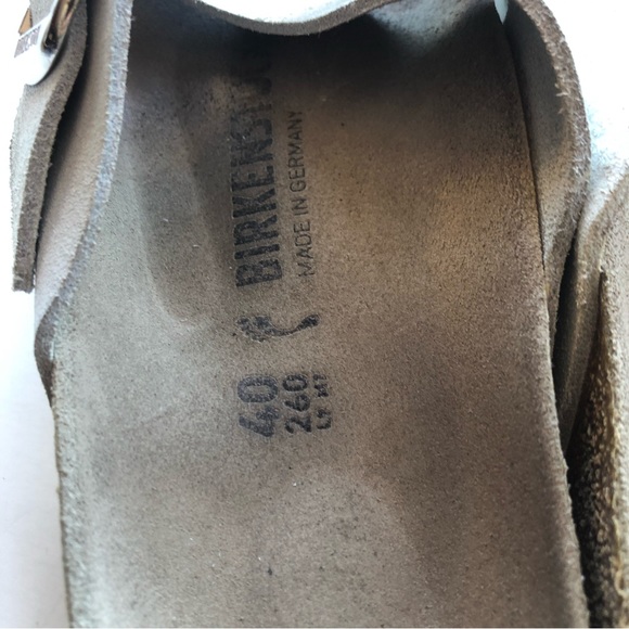 Birkenstock Big Buckle Silver Slide On Sandals 40 - Picture 5 of 12